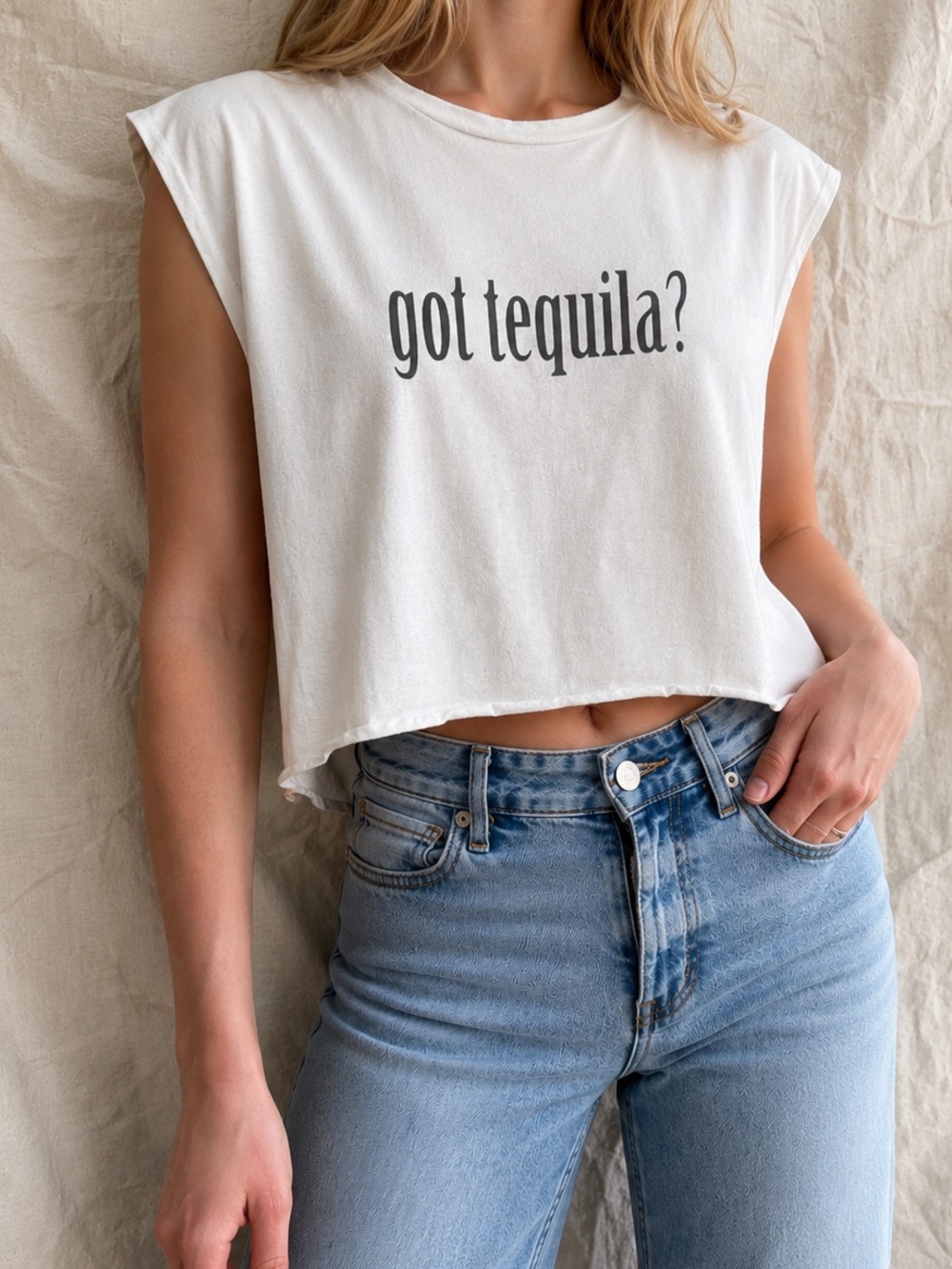 Vintage Cabo Wabo Tequila Cut Off Tee Medium Raw Hem Graphic Tank